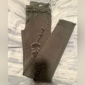 American Eagle size 0 jeggings, army green